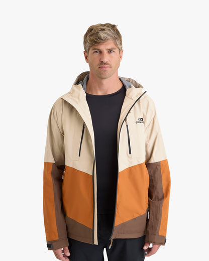 Jaqueta Impermeável Darwin Evolution Masculina - Cáqui e Ocre
