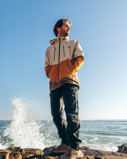 Jaqueta Impermeável Darwin Evolution Masculina - Caqui e Ocre - Galapagos Outdoor