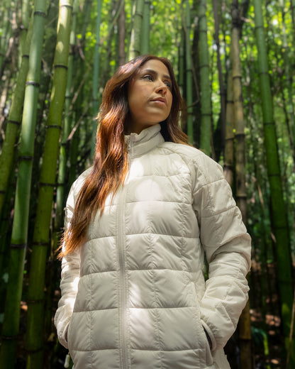 Jaqueta Puffer Ibex Thermolite Heat Feminina - Off White