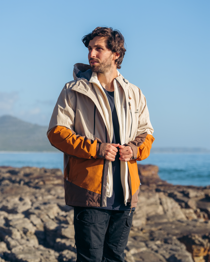 Jaqueta Impermeável Darwin Evolution Masculina - Cáqui e Ocre