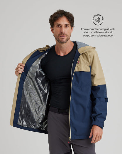 Jaqueta Masculina Impermeável Darwin Heat - Azul Marinho