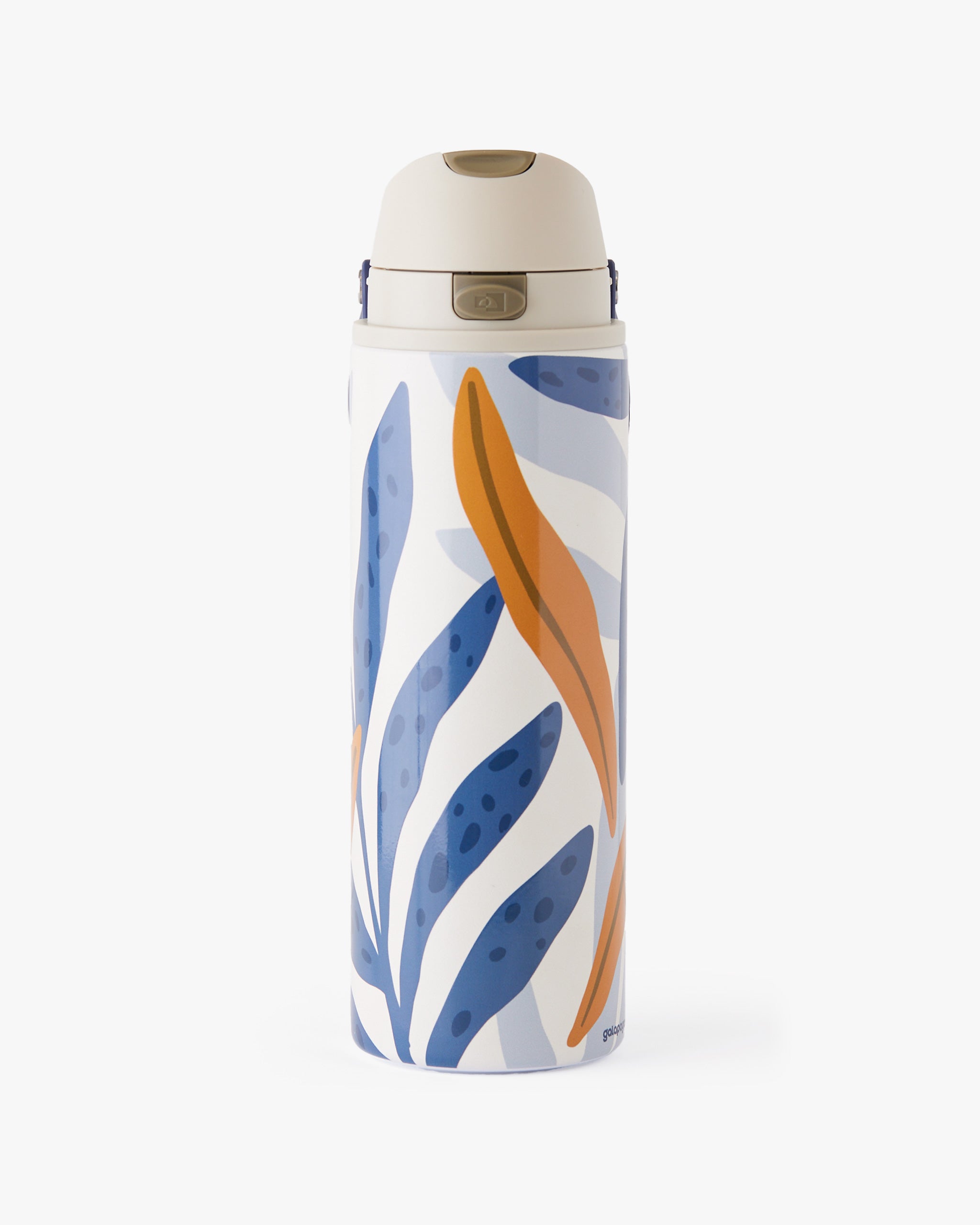 Garrafa Duo Flow Estampada Jhenny Keller 710ml - Caqui e Marinho