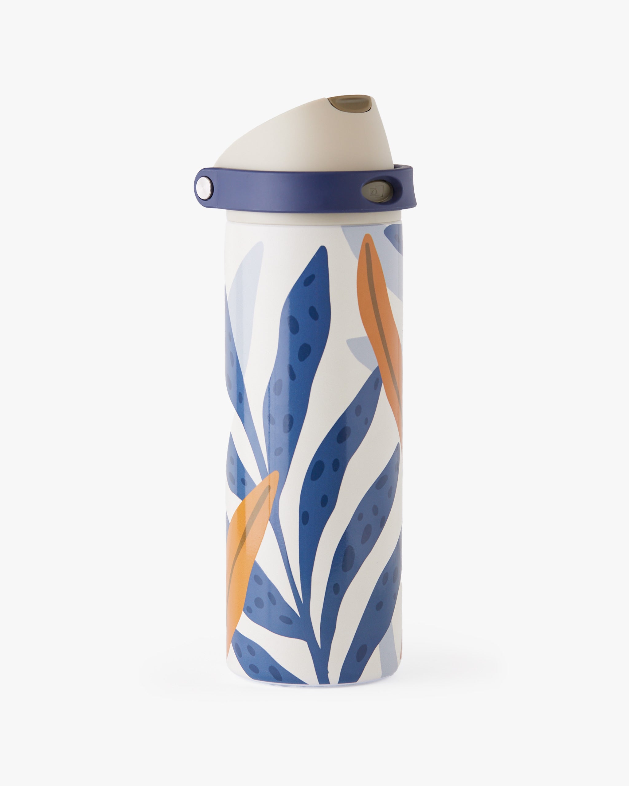 Garrafa Duo Flow Estampada Jhenny Keller 710ml - Caqui e Marinho