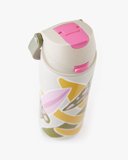 Garrafa Duo Flow Estampada Jhenny Keller 710ml - Verde e Caqui