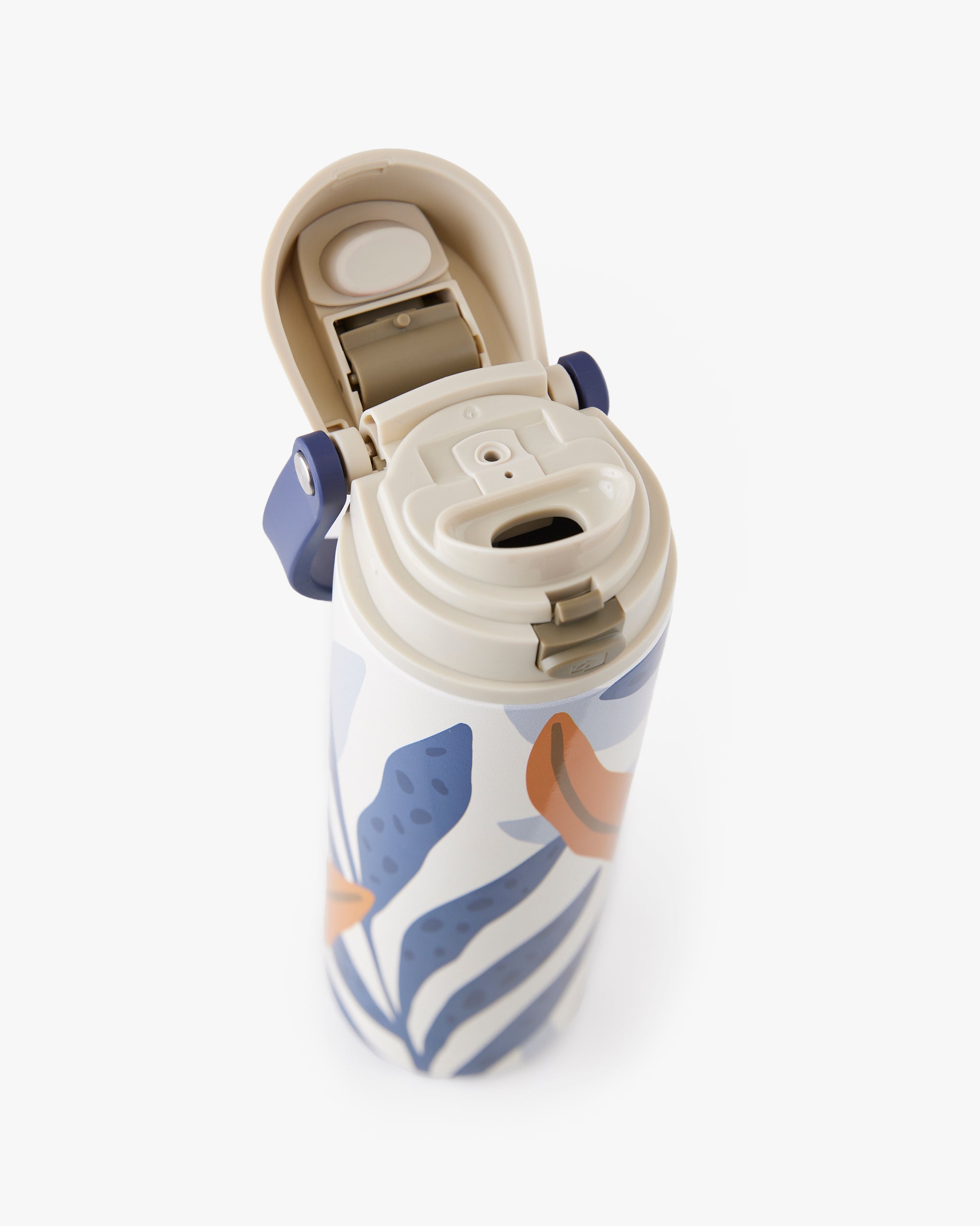 Garrafa Duo Flow Estampada Jhenny Keller 710ml - Caqui e Marinho