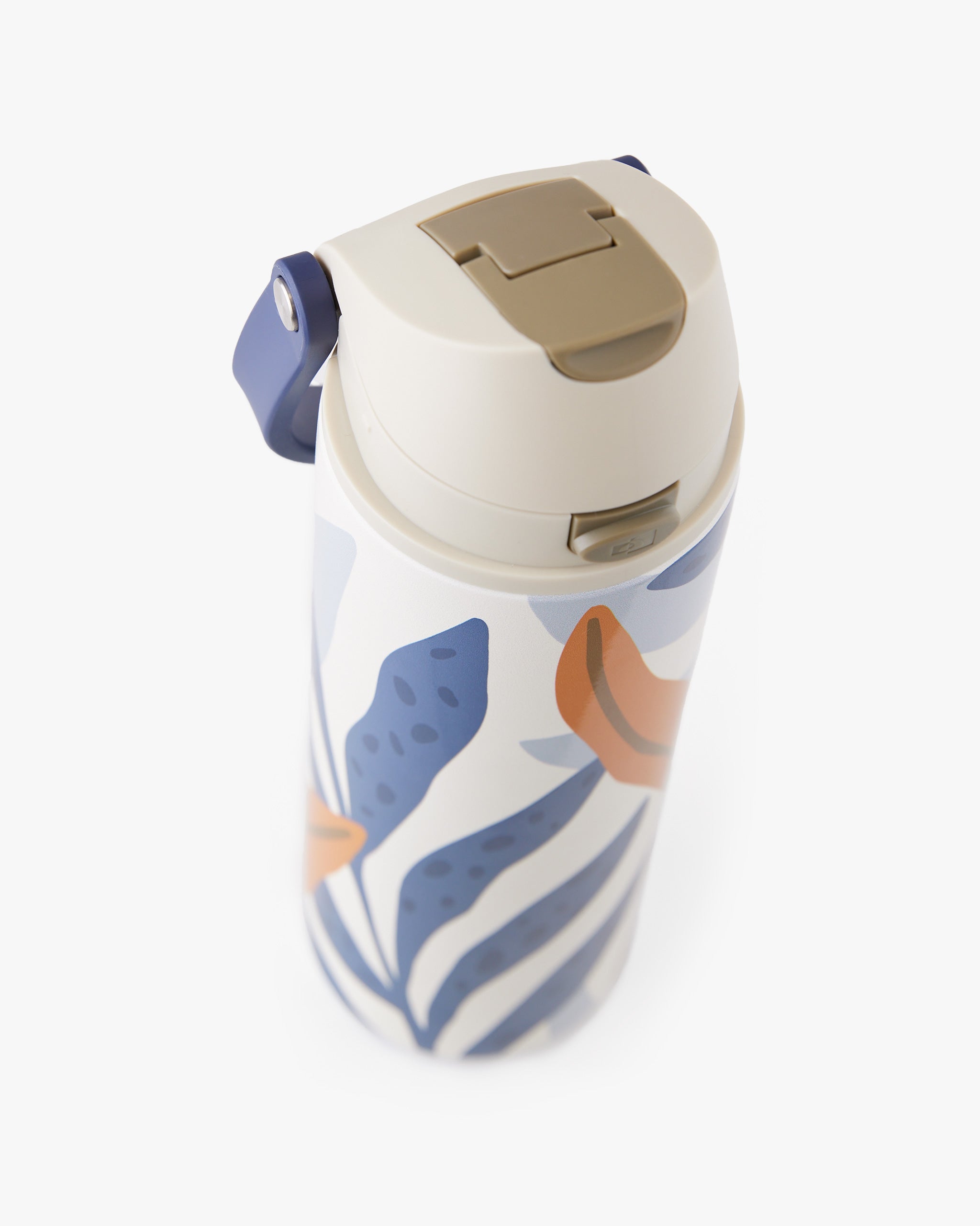 Garrafa Duo Flow Estampada Jhenny Keller 710ml - Caqui e Marinho