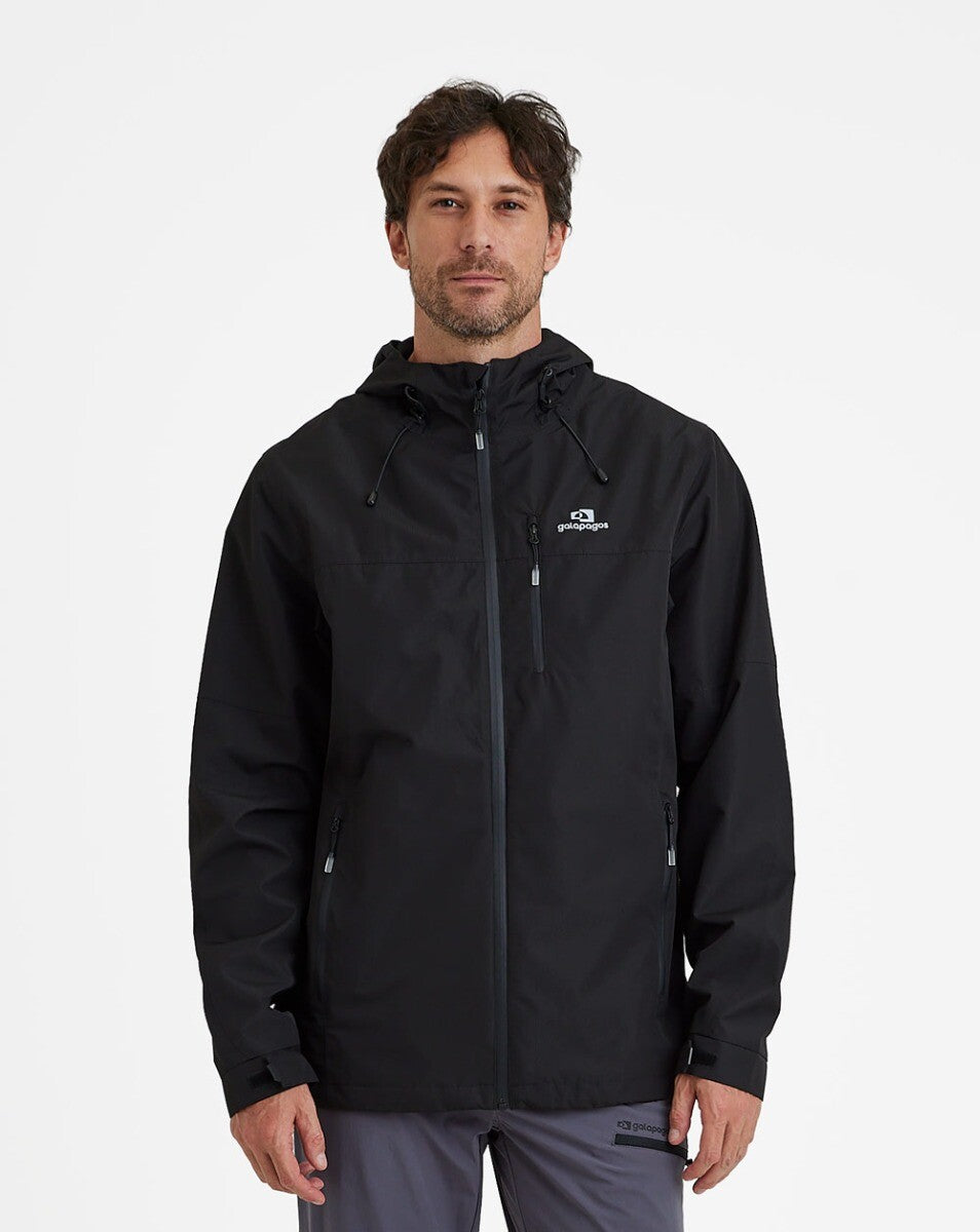 Jaqueta Impermeável Darwin Masculina - Preta - Galapagos Outdoor