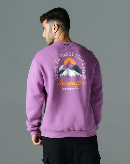 Moletom Careca Com Felpa Peace - Roxo