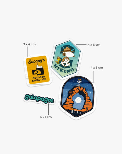 Pack de Adesivos Snoopy Hiking