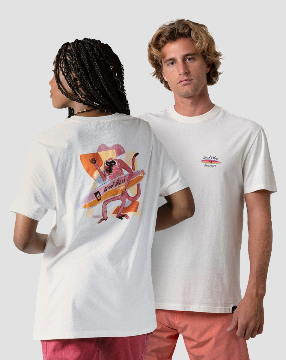 Camiseta All Gender Good Vibes - Off White