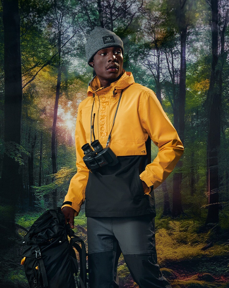 Jaqueta Anorak Impermeável Masculina Snow - Amarelo e Preto