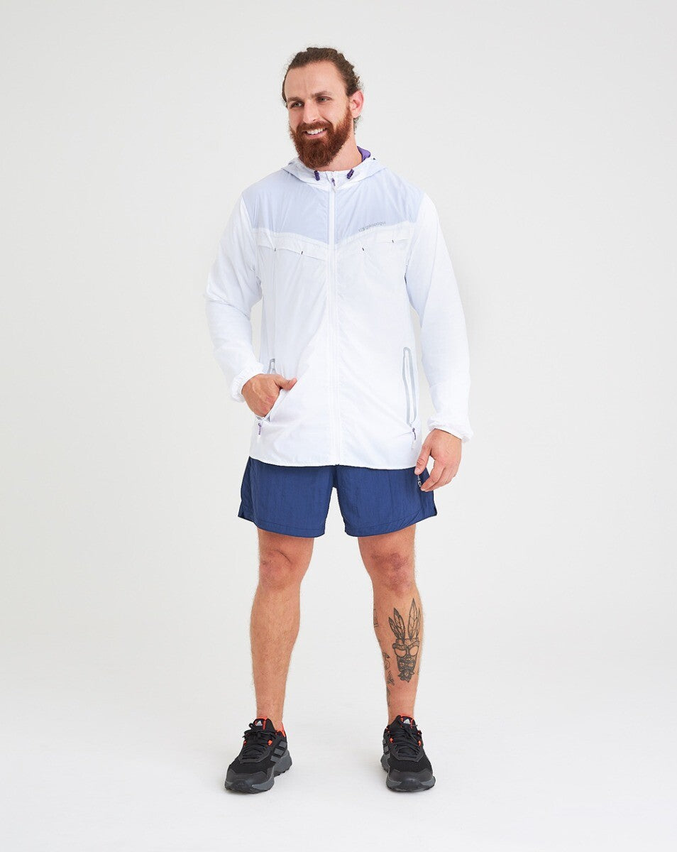 Jaqueta Corta Vento Apex - Branco e Violeta
