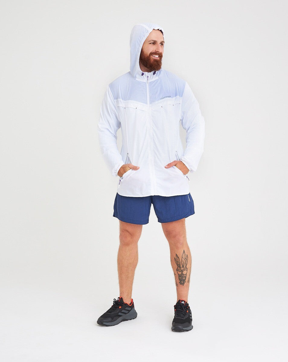 Jaqueta Corta Vento Apex - Branco e Violeta