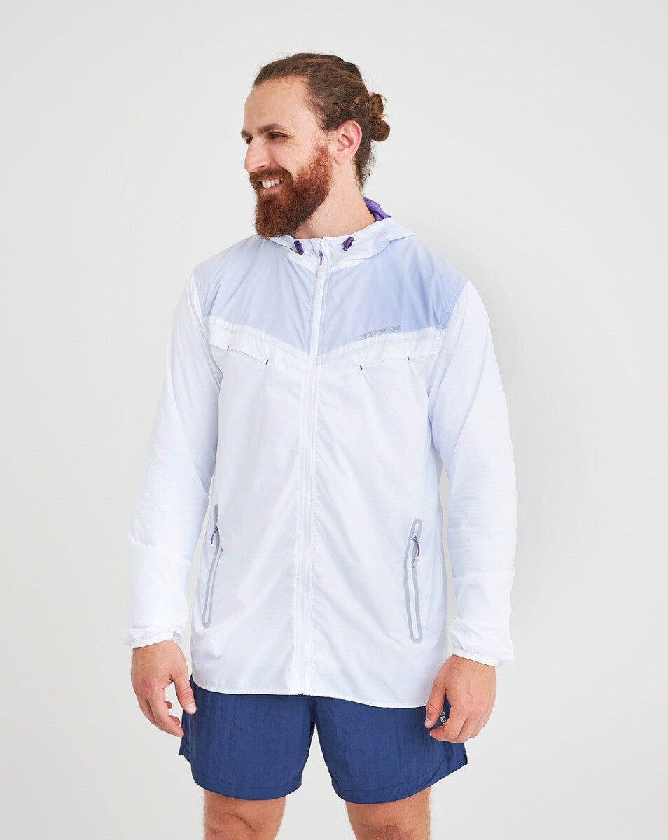 Jaqueta Corta Vento Apex - Branco e Violeta