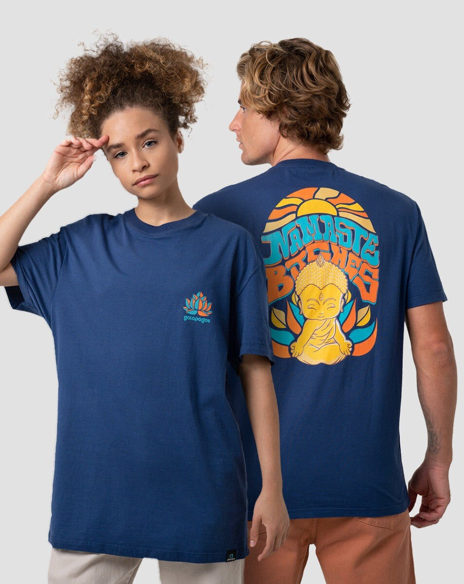 Camiseta All Namastê - Azul Marinho