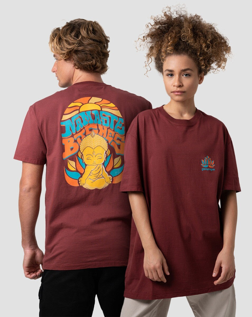 Camiseta All Gender Namastê - Marrom