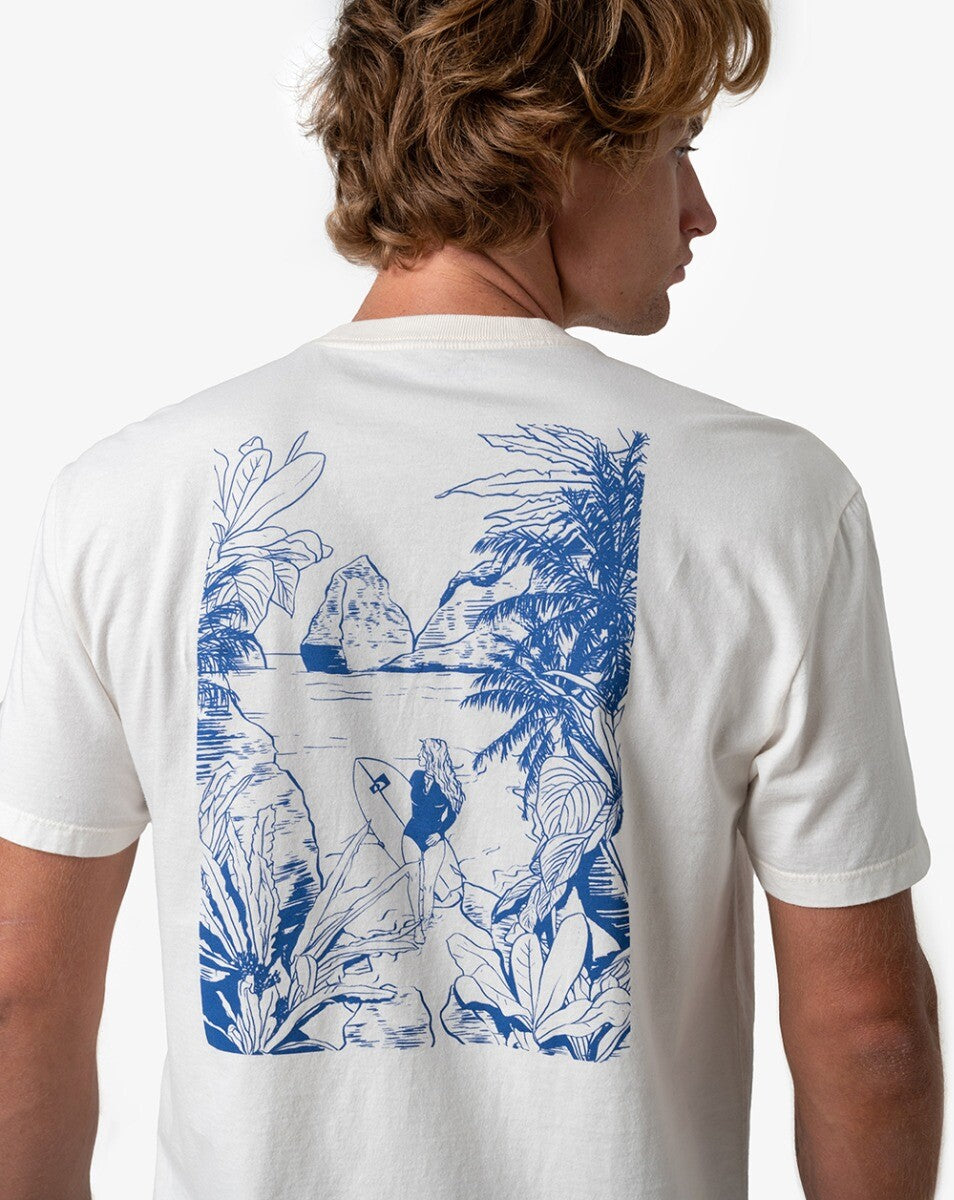 Camiseta All Gender Surfer Girl - Off White