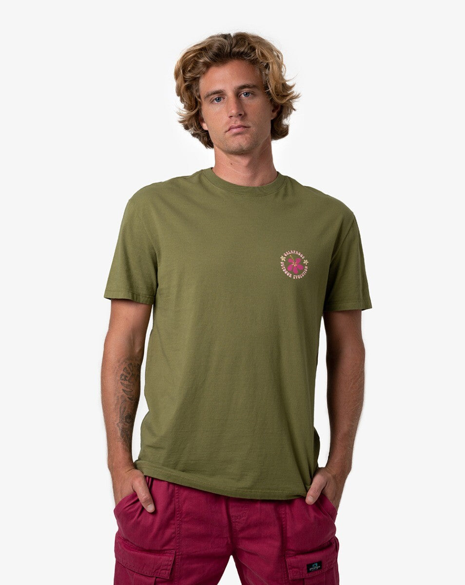 Camiseta All Gender Flora - Verde Oliva