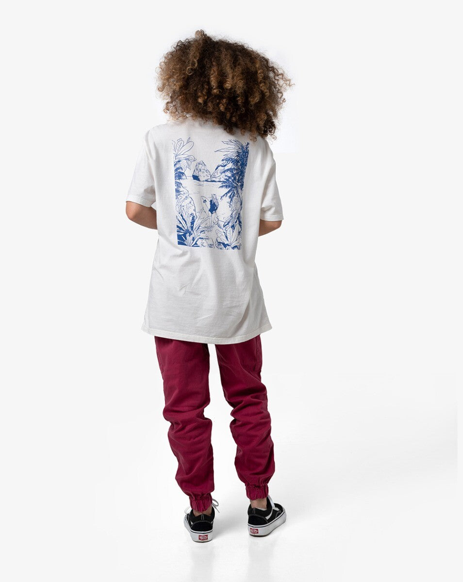 Camiseta All Gender Surfer Girl - Off White