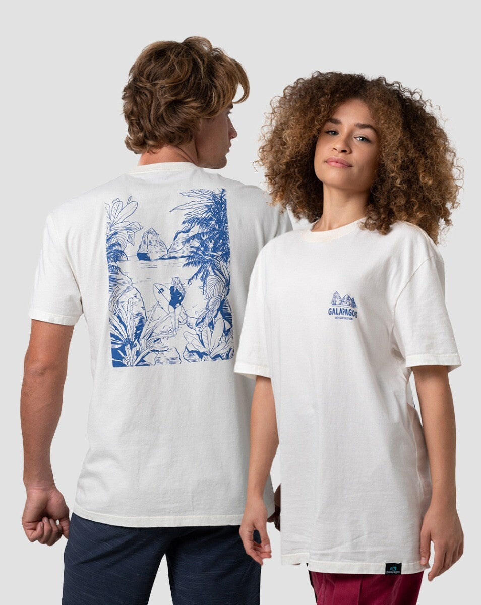 Camiseta All Gender Surfer Girl - Off White